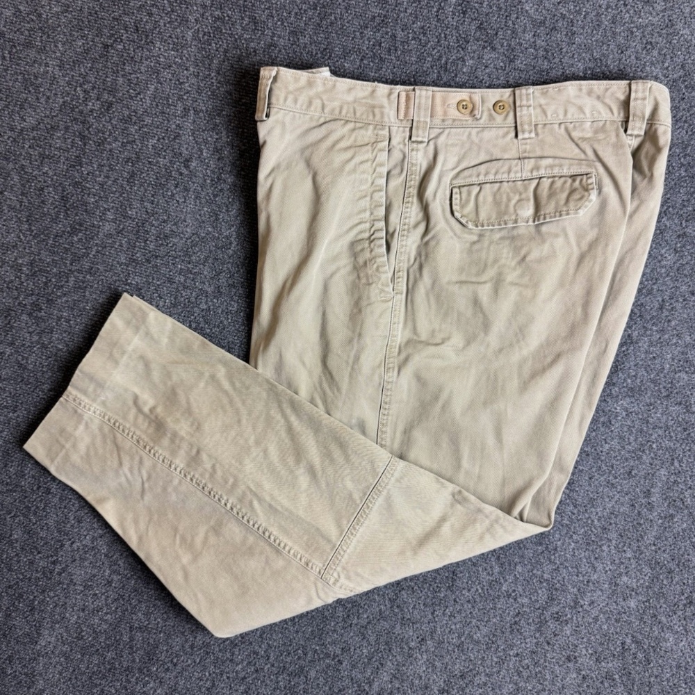 VTG J Crew Chino Pants Mens 34x30 Tailored Khaki Beige (Act: 32x25)